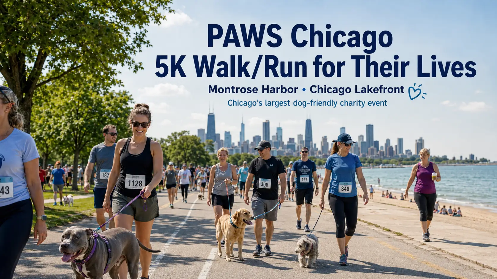 PAWS Chicago 5K Walk Run for Their Lives at Montrose Harbor