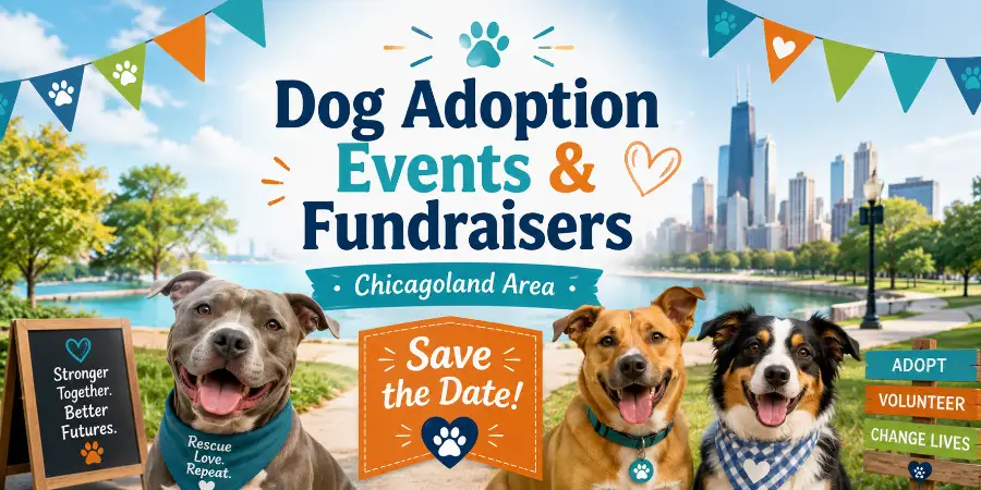 Chicago dog adoption events and fundraisers